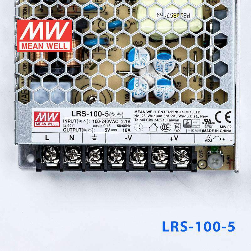 Mean Well LRS - 100 - 5 Power Supply 100W 5V - LRS - 100 - 5 - powersupplymall.com