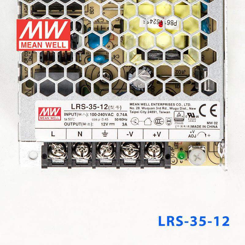 Mean Well LRS - 35 - 12 Power Supply 35W 12V - LRS - 35 - 12 - powersupplymall.com