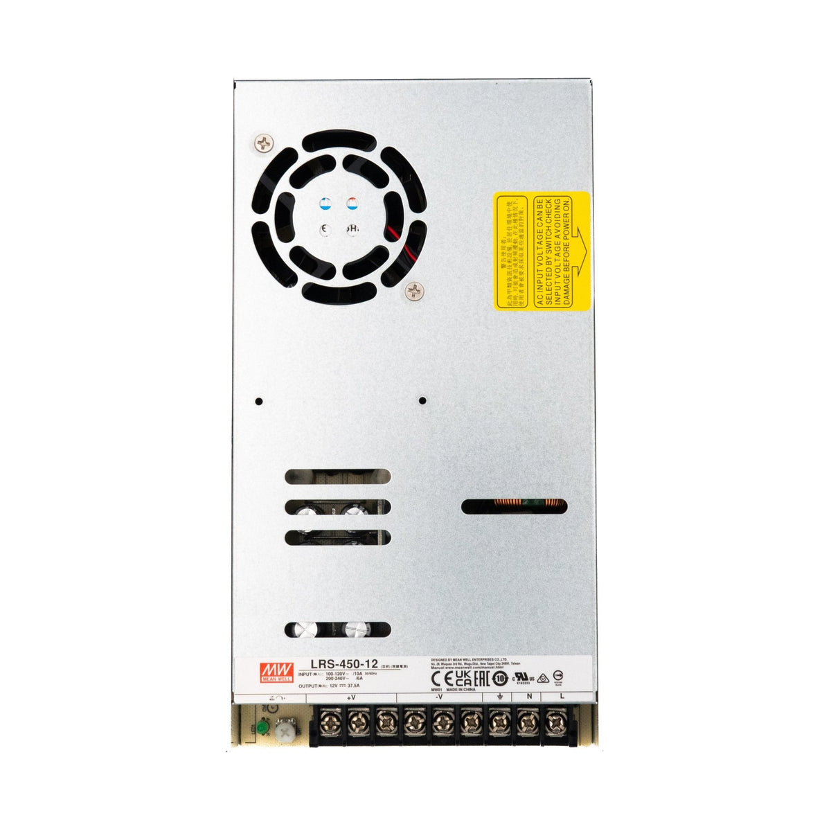 Mean Well LRS-450-12 Power Supply 450W 12V 37.5A - LRS-450-12 - powersupplymall.com