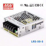 Mean Well LRS - 50 - 5 Power Supply 50W 5V - LRS - 50 - 5 - powersupplymall.com