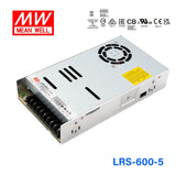 Mean Well LRS - 600 - 5 Power Supply 600W 5V - LRS - 600 - 5 - powersupplymall.com