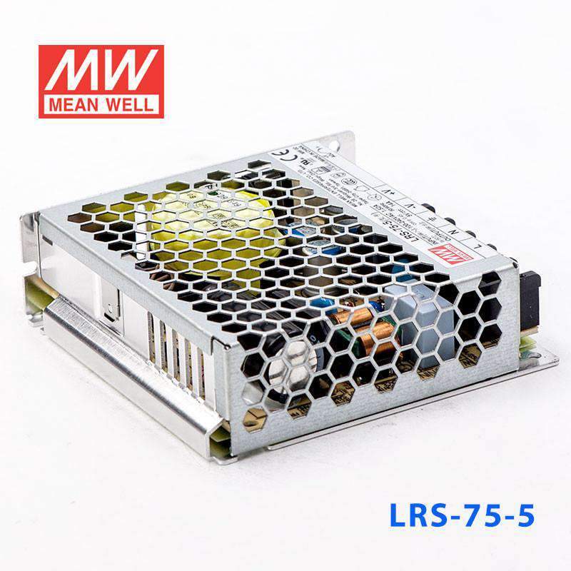 Mean Well LRS - 75 - 5 Power Supply 75W 5V - LRS - 75 - 5 - powersupplymall.com