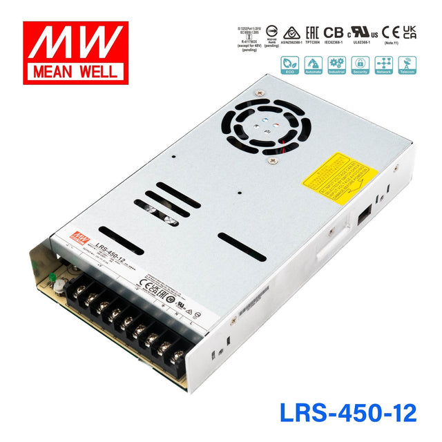 Mean Well LRS Series Power Supply 12V (35~600W) - powersupplymall.com