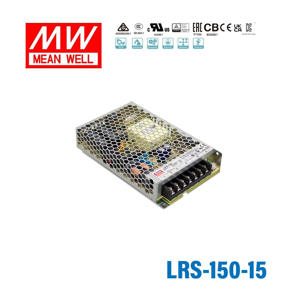 Mean Well LRS Series Power Supply 15V (35~600W) -  - powersupplymall.com