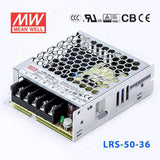 Mean Well LRS Series Power Supply 36V (35~600W) - powersupplymall.com