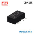 Mean Well MDD02L-05N SIP Package DC-DC Converter- 2W - ±5V out 200mA - MDD02L-05N - powersupplymall.com