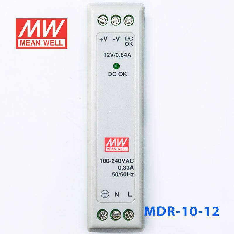 Mean Well MDR - 10 - 12 Single Output Industrial Power Supply 10W 12V - DIN Rail - MDR - 10 - 12 - powersupplymall.com