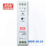 Mean Well MDR - 20 - 24 Single Output Industrial Power Supply 20W 24V - DIN Rail - MDR - 20 - 24 - powersupplymall.com