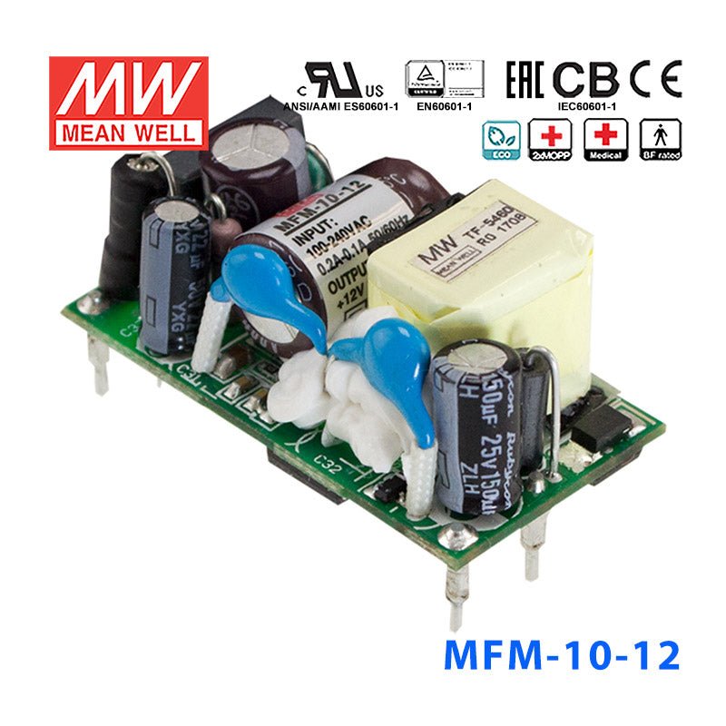 Mean Well MFM - 10 - 15 Power Supply 10W 15V - MFM - 10 - 15 - powersupplymall.com