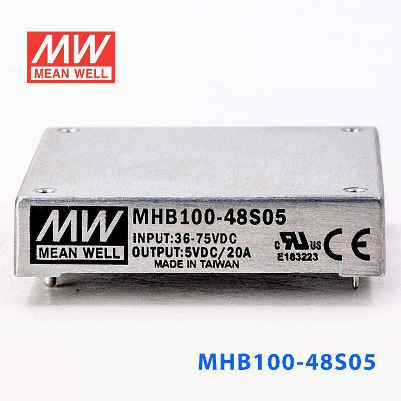 Mean Well MHB100 - 48S05 DC - DC Converter - 100W - 36~75V in 5V out - MHB100 - 48S05 - powersupplymall.com
