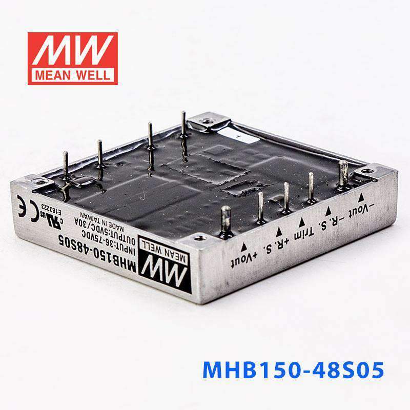 Mean Well MHB150-48S05 DC-DC Converter - 150W - 36~75V in 5V out 20A - MHB150-48S05 - powersupplymall.com