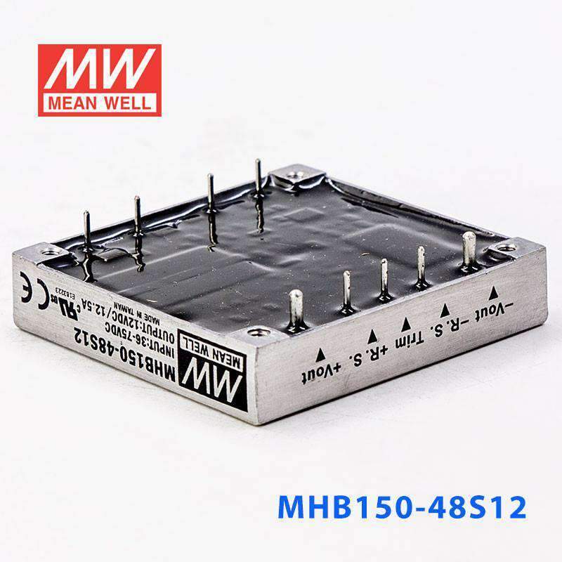 Mean Well MHB150-48S12 DC-DC Converter - 150W - 36~75V in 12V out 8.3A - MHB150-48S12 - powersupplymall.com