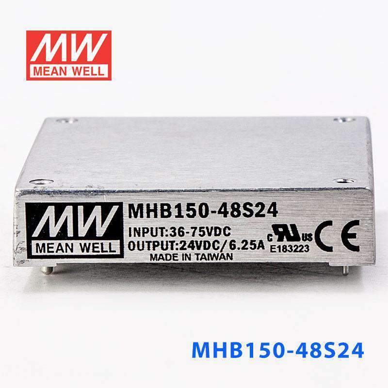Mean Well MHB150-48S24 DC-DC Converter - 150W - 36~75V in 24V out 4.17A - MHB150-48S24 - powersupplymall.com