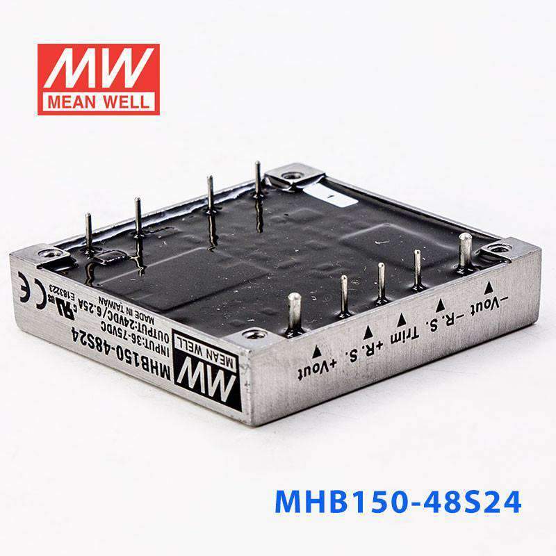 Mean Well MHB150-48S24 DC-DC Converter - 150W - 36~75V in 24V out 4.17A - MHB150-48S24 - powersupplymall.com