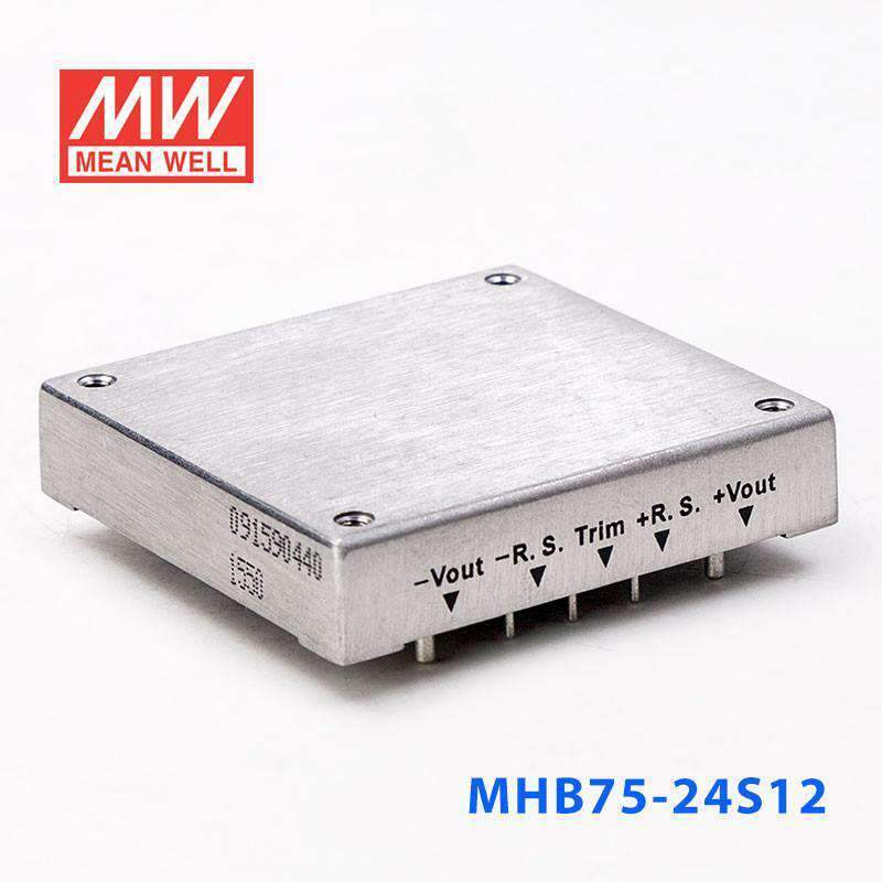Mean Well MHB75 - 24S12 DC - DC Converter - 75W - 18~36V in 12V out - MHB75 - 24S12 - powersupplymall.com