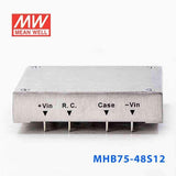 Mean Well MHB75-48S12 DC-DC Converter - 75W - 36~72V in 12V out 6.25A - MHB75-48S12 - powersupplymall.com