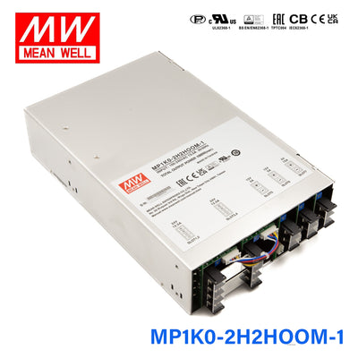 Mean Well MP1K0-2H2HOOM-1 Modular Power Supply, 1KW, 7 Slot Output, 24V * 4, 15V * 2, 5V * 1 12.5A