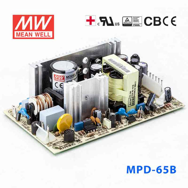 Mean Well MPD - 65B Power Supply 65W 5V 24V - MPD - 65B - powersupplymall.com