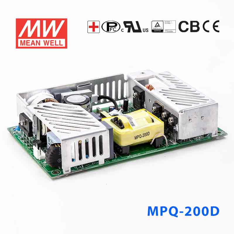 Mean Well MPQ - 200D Power Supply 200W 5V 24V 12V - 12V - MPQ - 200D - powersupplymall.com