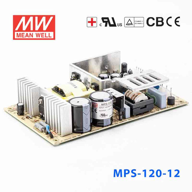 Mean Well MPS - 120 - 12 Power Supply 120W 12V he rated current is based on there being a fan that can provide 25CFM. - MPS - 120 - 12 - powersupplymall.com