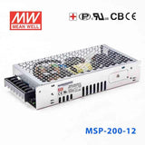 Mean Well MSP - 200 - 12 Power Supply 200.4W 12V - MSP - 200 - 12 - powersupplymall.com