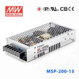 Mean Well MSP - 200 - 15 Power Supply 201W 15V - MSP - 200 - 15 - powersupplymall.com