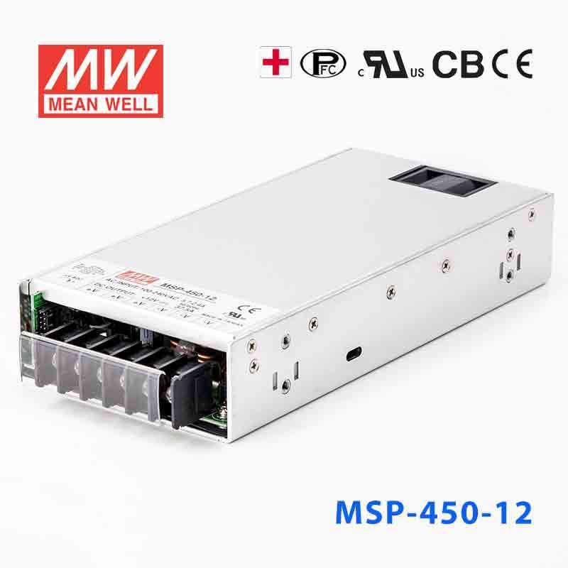 Mean Well MSP - 450 - 12 Power Supply 450W 12V - MSP - 450 - 12 - powersupplymall.com