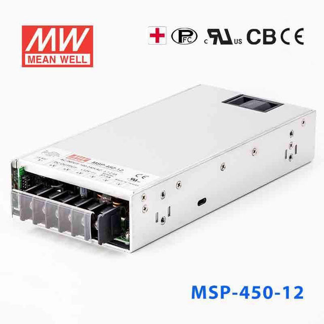 Mean Well MSP - 450 - 12 Power Supply 450W 12V - MSP - 450 - 12 - powersupplymall.com