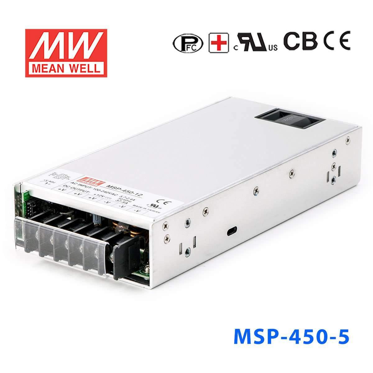 Mean Well MSP - 450 - 5 Power Supply 450W 5V - MSP - 450 - 5 - powersupplymall.com