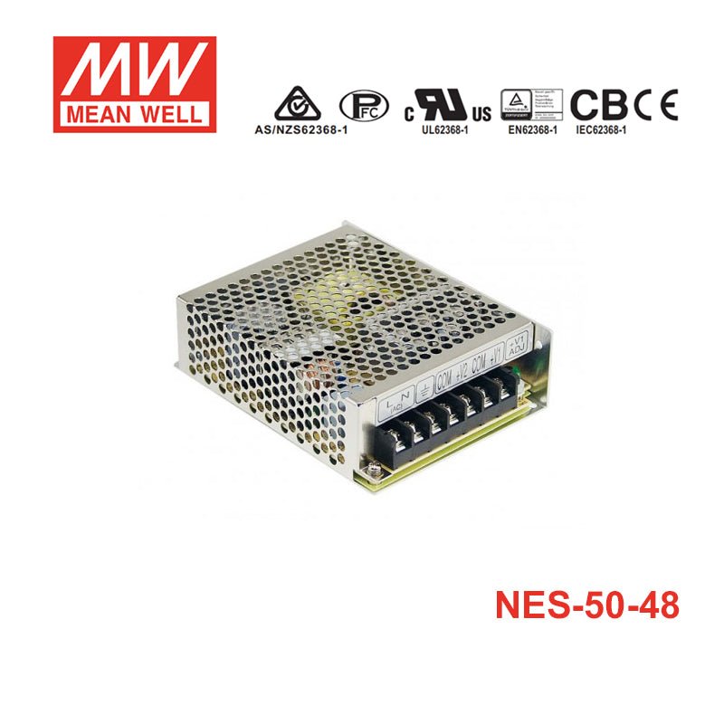 Mean Well NES - 50 - 48 NE Series Switching Power Supply - NES - 50 - 48 - powersupplymall.com