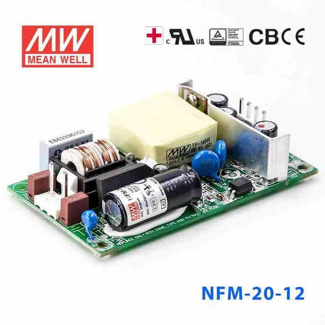 Mean Well NFM - 20 - 12 Power Supply 20W 12V - NFM - 20 - 12 - powersupplymall.com