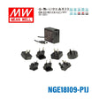 Mean Well NGE18I09-P1J AC-DC Wall-mounted Green Adaptor - Interchangeable Plug - 18W 9V 2A - NGE18I09-P1J - powersupplymall.com