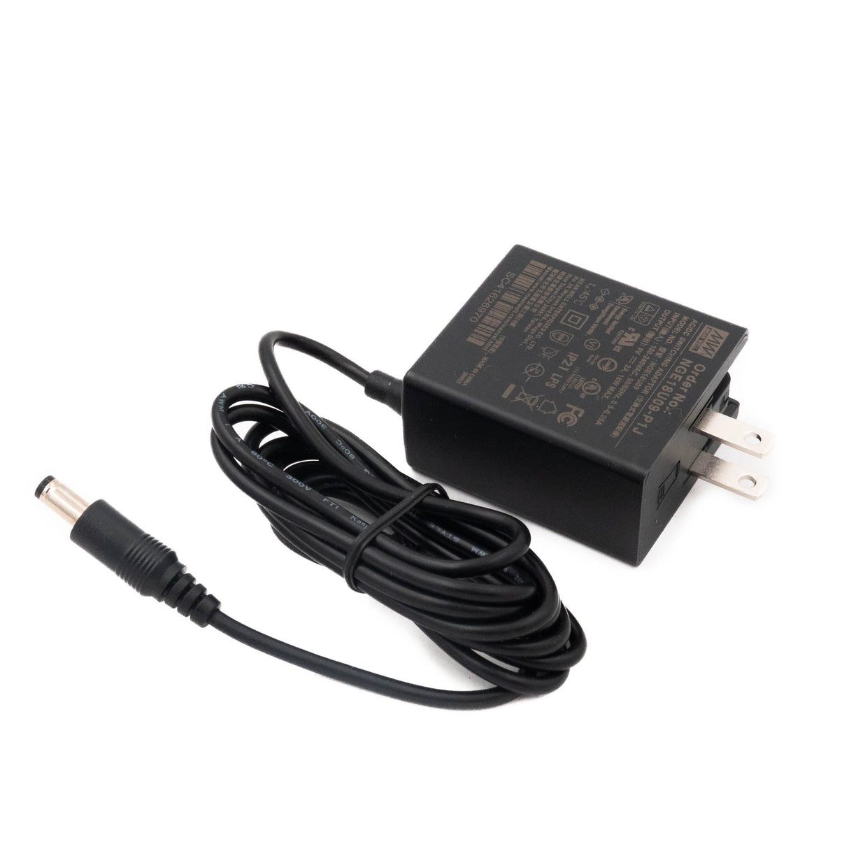 Mean Well NGE18U09-P1J AC-DC Wall-mounted Green Adaptor - US Plug - 18W 9V 2A - NGE18U09-P1J - powersupplymall.com
