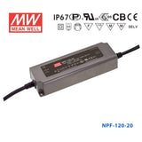 Mean Well NPF-120-20 Power Supply 120W 20V 6A - NPF-120-20 - powersupplymall.com