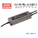 Mean Well NPF-120D-15 Power Supply 120W 15V - Dimmable 8A - NPF-120D-15 - powersupplymall.com