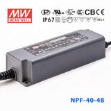 Mean Well NPF-40-48 Power Supply 40W 48V 840mA - NPF-40-48 - powersupplymall.com