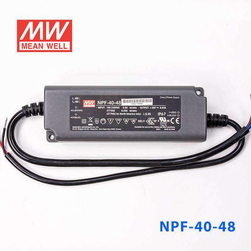 Mean Well NPF-40-48 Power Supply 40W 48V 840mA - NPF-40-48 - powersupplymall.com