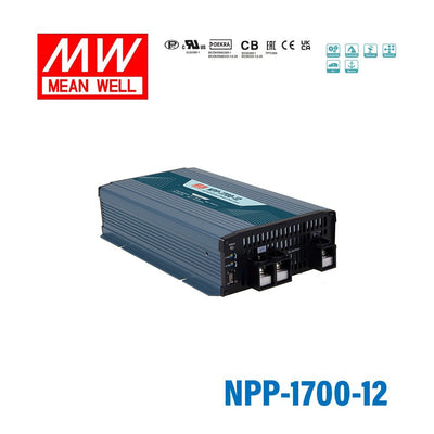 Mean Well NPP-1700-12 1428W 12V Battery Charge& Power Supply 2-in-1, Selectable via Jumper 85A