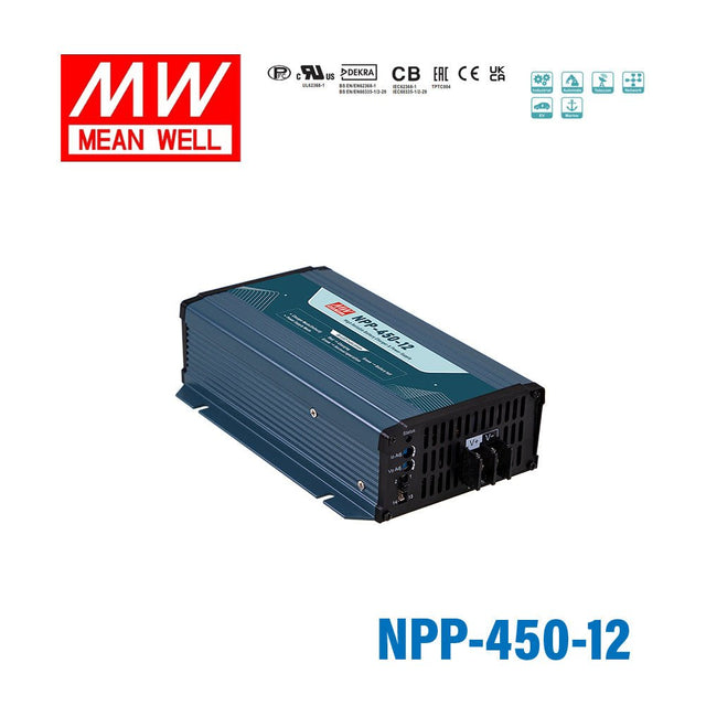 Mean Well NPP - 450 - 12 420W 12V Battery Charge& Power Supply 2 - in - 1, Selectable via Jumper - NPP - 450 - 12 - powersupplymall.com