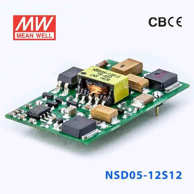 Mean Well NSD05-12S12 DC-DC Converter - 5.04W - 9.2~36V in 12V out 420mA - NSD05-12S12 - powersupplymall.com