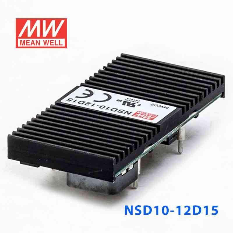 Mean Well NSD10-12D15 DC-DC Converter - 9.9W - 9.8~36V in ±15V out 333mA - NSD10-12D15 - powersupplymall.com