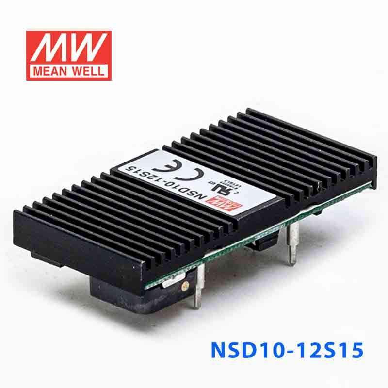 Mean Well NSD10-12S15 DC-DC Converter - 10.05W - 9.8~36V in 15V out 670mA - NSD10-12S15 - powersupplymall.com