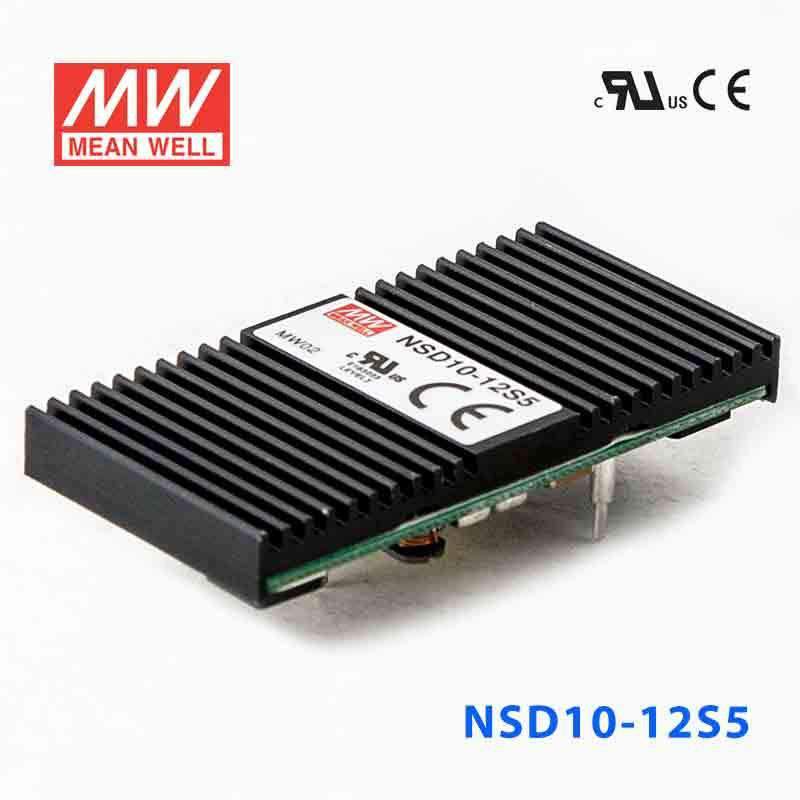 Mean Well NSD10-12S5 DC-DC Converter - 10W - 9.8~36V in 5V out 2A - NSD10-12S5 - powersupplymall.com