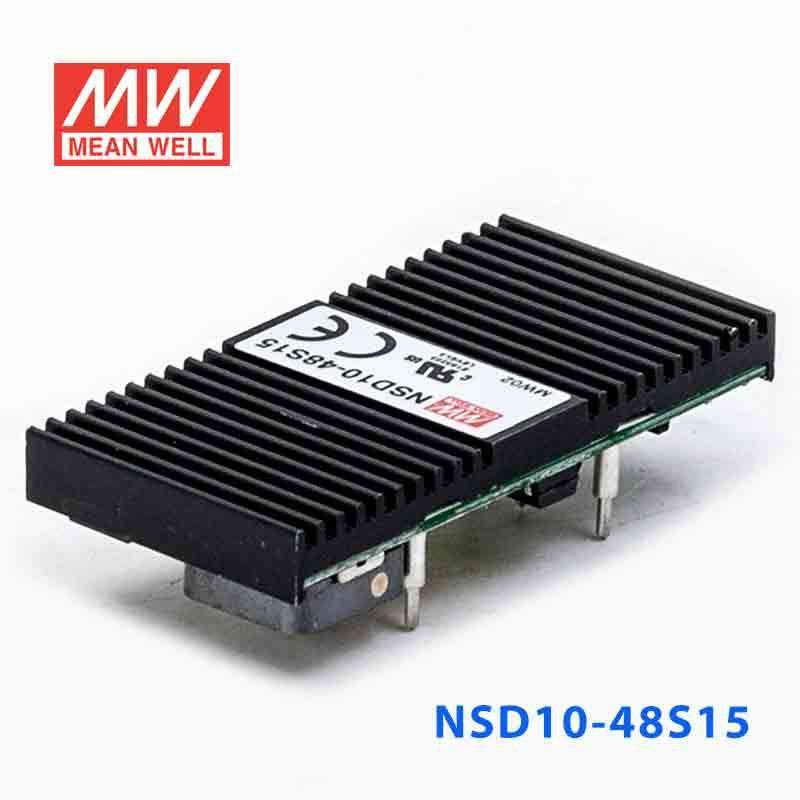 Mean Well NSD10-48S15 DC-DC Converter - 10.05W - 22~72V in 15V out 670mA - NSD10-48S15 - powersupplymall.com