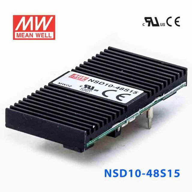 Mean Well NSD10-48S15 DC-DC Converter - 10.05W - 22~72V in 15V out 670mA - NSD10-48S15 - powersupplymall.com