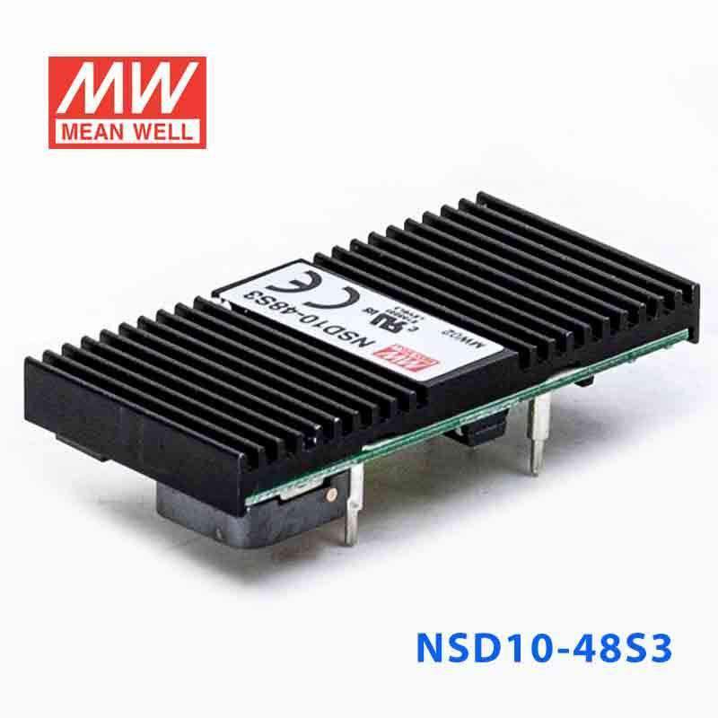 Mean Well NSD10-48S3 DC-DC Converter - 8.25W - 22~72V in 3.3V out 2.5A - NSD10-48S3 - powersupplymall.com