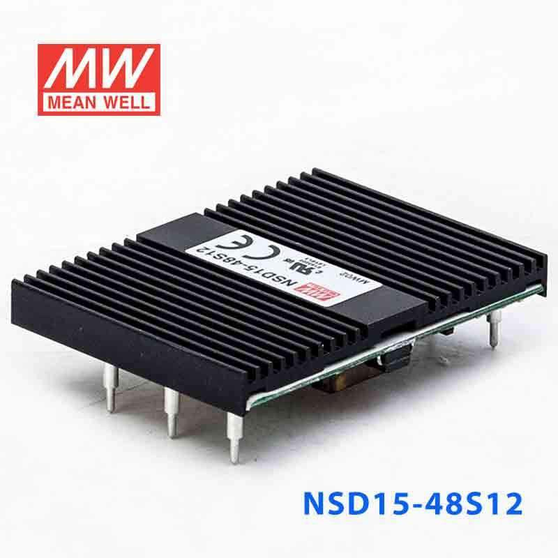 Mean Well NSD15-48S12 DC-DC Converter - 15W - 18~72V in 12V out 1.25A - NSD15-48S12 - powersupplymall.com
