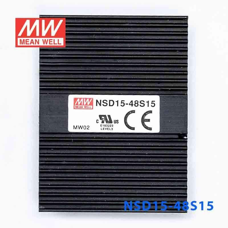 Mean Well NSD15-48S15 DC-DC Converter - 15W - 18~72V in 15V out 1A - NSD15-48S15 - powersupplymall.com
