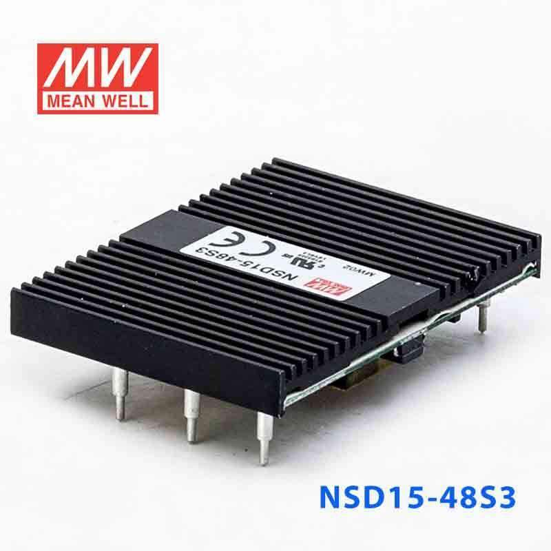 Mean Well NSD15-48S3 DC-DC Converter - 12.375W - 18~72V in 3.3V out 3.75A - NSD15-48S3 - powersupplymall.com