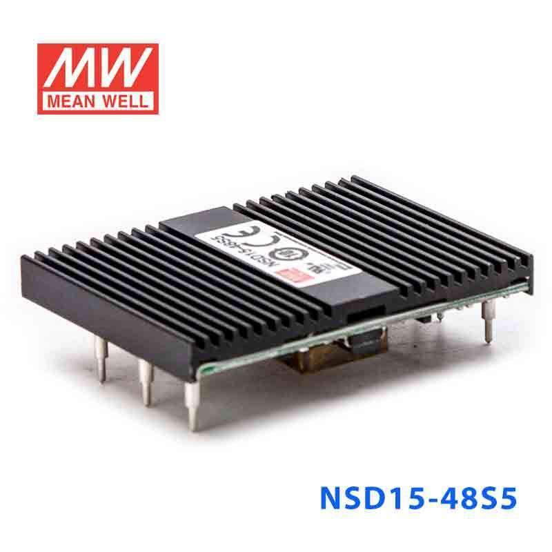 Mean Well NSD15-48S5 DC-DC Converter - 15W - 18~72V in 5V out 3A - NSD15-48S5 - powersupplymall.com